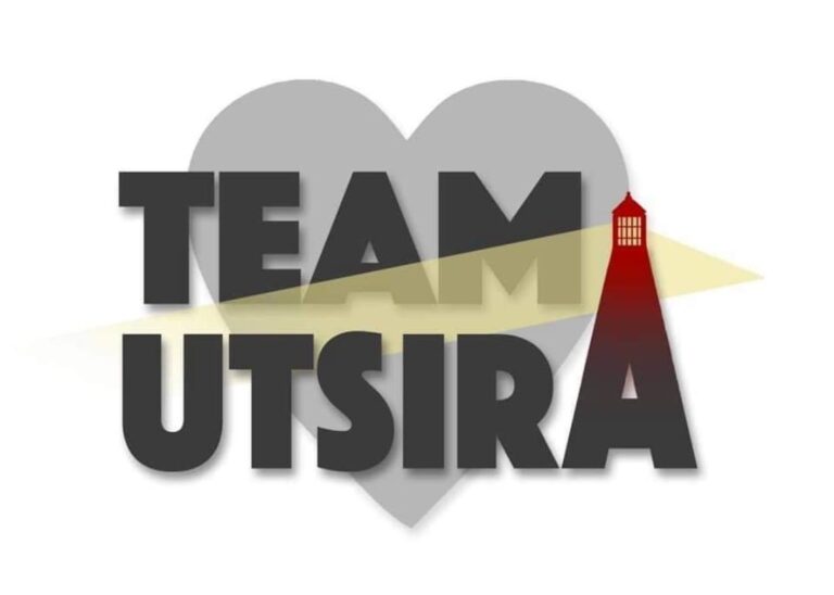 Bilde for laget Team Utsira på Kreftforeningens Stafett for livet. 