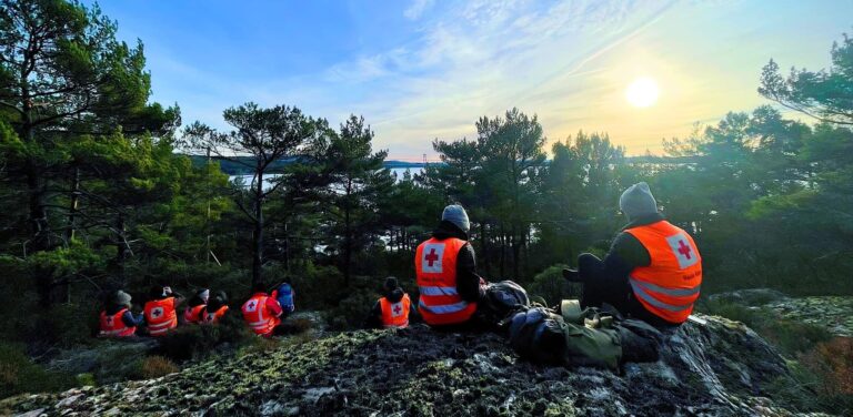 Bilde for laget Karmøy Røde Kors på Kreftforeningens Stafett for livet. 