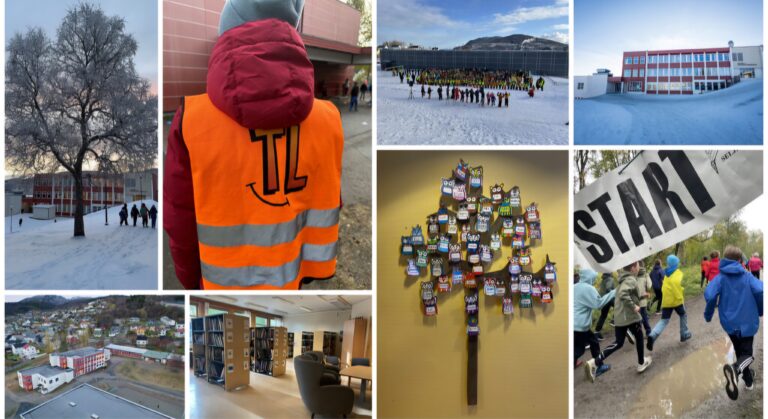 Bilde for laget Seljestad barneskole på Kreftforeningens Stafett for livet. 