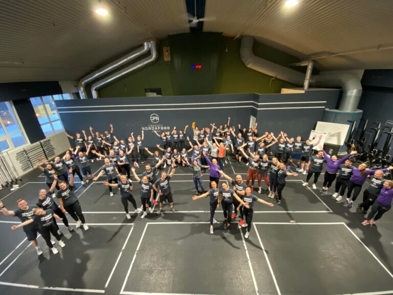 Bilde for laget CrossFit Nordaførr på Kreftforeningens Stafett for livet. 