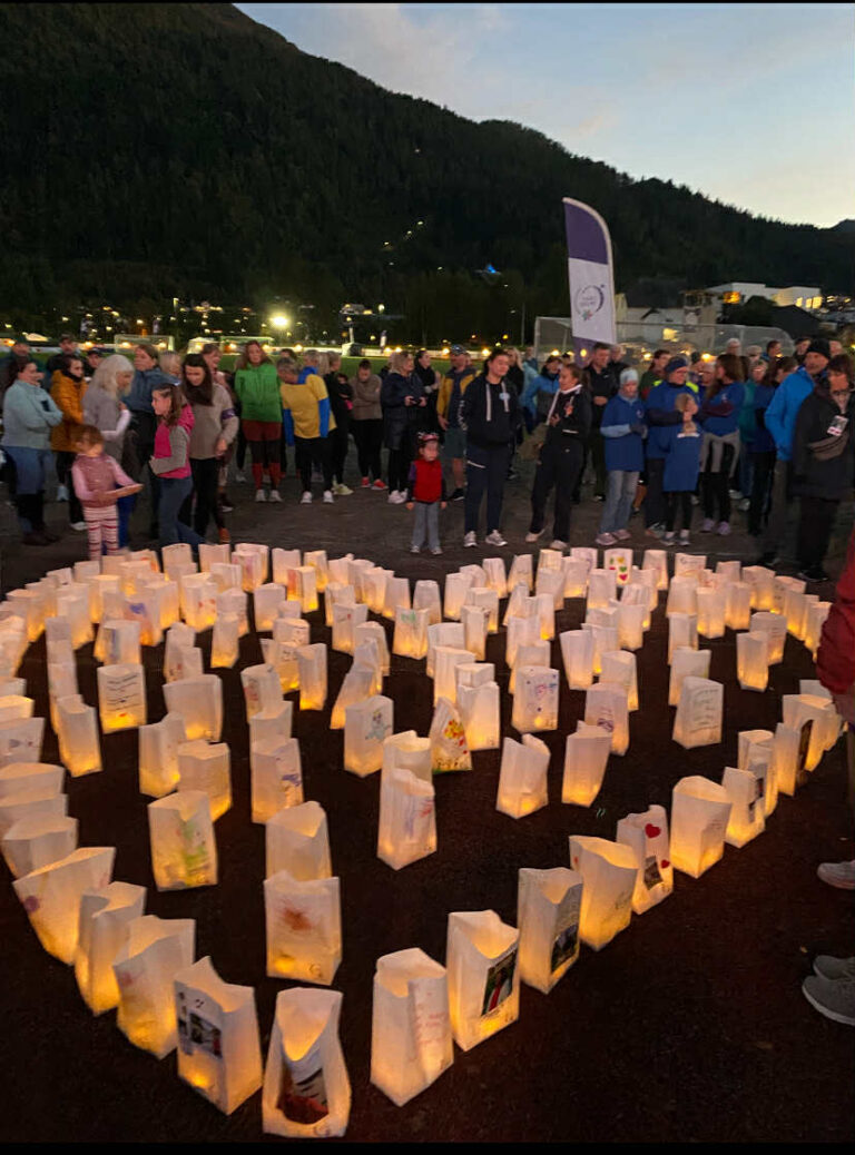 Bilde for laget Team Halbrend på Kreftforeningens Stafett for livet. 