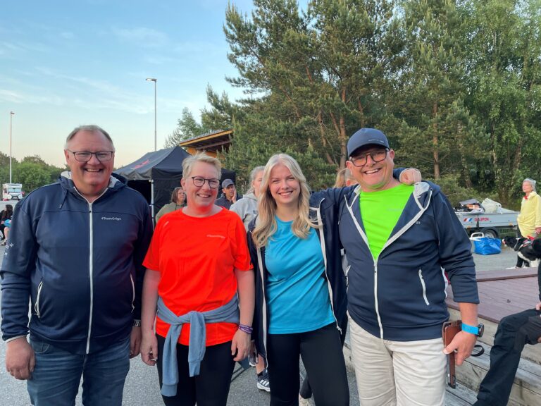 Bilde for laget #TeamOrigo på Kreftforeningens Stafett for livet. 