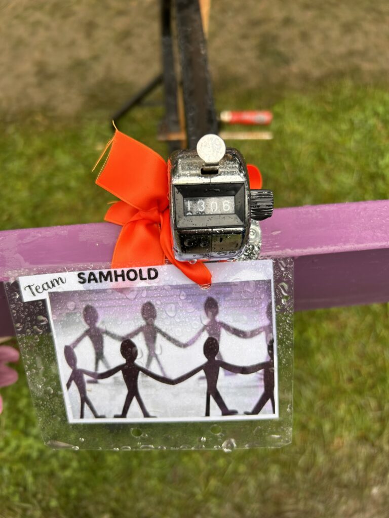 Bilde for laget Team Samhold på Kreftforeningens Stafett for livet. 
