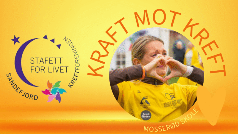 Bilde for laget Kraft mot kreft – Mosserød skole på Kreftforeningens Stafett for livet. 