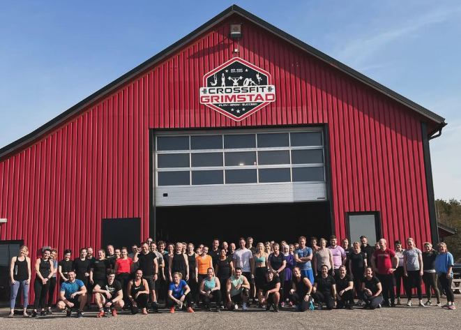 Bilde for laget CrossFit Grimstad på Kreftforeningens Stafett for livet. 
