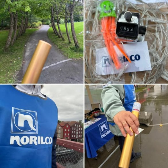Bilde for laget NORILCO på Kreftforeningens Stafett for livet. 